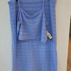 No Boundaries Ruffle Blue Cami And Maxi Skirt Set Size XXL